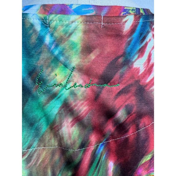 Erin London Multicolor Abstract Tropical Floral Print Long Sleeve Top Size M - Picture 6 of 7